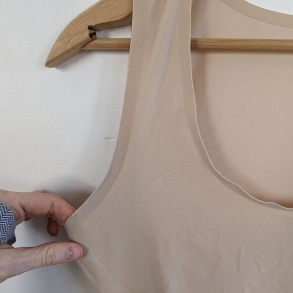 Spanx upper body bust tummy shaper shapewear beige nude M - Picture 3 of 5